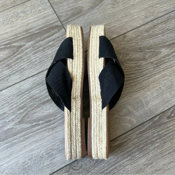 Lucky  Brand Gayte Black/Jute Platform Sandals - Picture 7 of 12